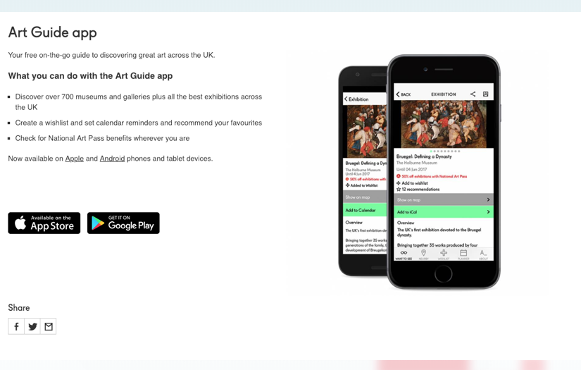 Mobile Apps for museums and galleries community screenshot 1